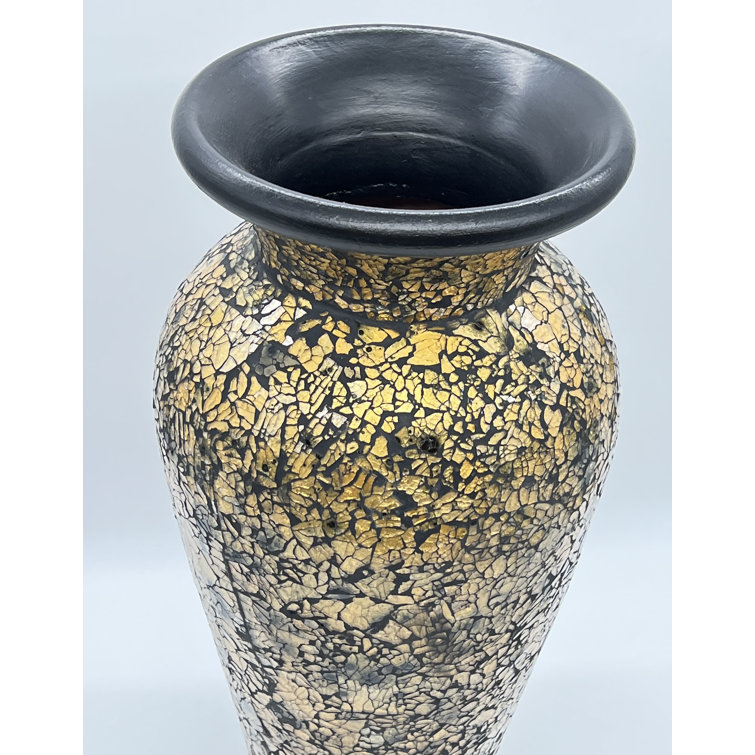 Rosdorf Park Dequarious Handmade Terracotta Floor Vase | Wayfair